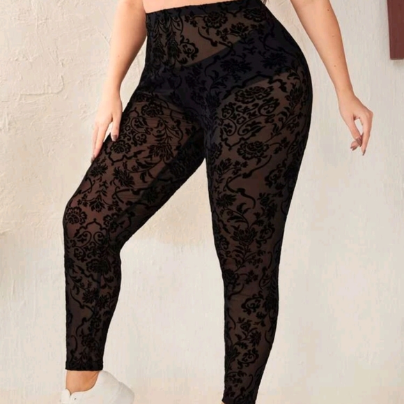 Sheer Velvet Tights - Picture 2 of 5